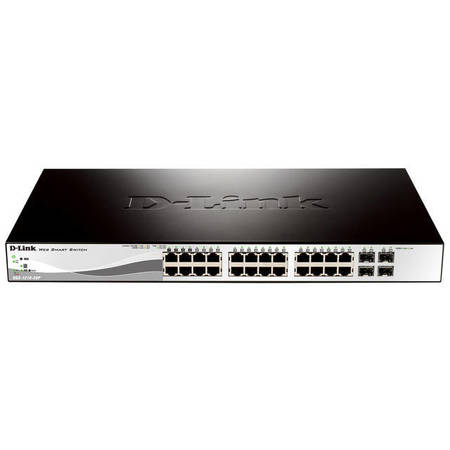 D-LINK 28 Port PoE Gigabit Smart Switch including 4 Combo SFP Ports DGS-1210-28P